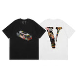 Vlone T Shirt Spring/Summer Pattern Crew Neck Pullover
