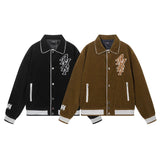 Amiri jacket fall and winter style lapel baseball uniform for men and women