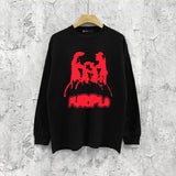 Purple Brand Long Sleeve T-Shirt Fashion Loose Long Sleeve Top