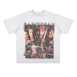 Film Star T Shirt Trendy Cotton Short Sleeve Loose round Neck Retro Design T-shirt for Men and Women