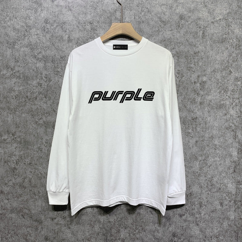 Purple Brand Long Sleeve T-Shirt Fashion Loose Long Sleeve Top