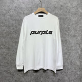 Purple Brand Long Sleeve T-Shirt Fashion Loose Long Sleeve Top