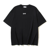 Off White T Shirts OW Dragon Arrow Print Crew Neck Pullover Short Sleeves