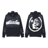 Hellstar JacketsHellstar Hoodie & Pants Wash Old Vintage Men's and Women's Loose Casual Sweater Sweatpants