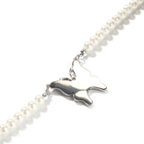 Chains Wind Butterfly Pearl Necklace Vintage Light Luxury Diamond Set Spectrum St. Valentine's