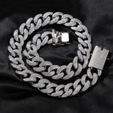 Chains Hip Hop 18MM Copper Set Zircon Necklace Punk Cuban Chain St. Valentine's Spectrum