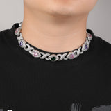 Chains Diamond Hip Hop Necklace Silver Fashion St. Valentine's Spectrum