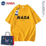 Nasa T Shirt Cotton Short Sleeve T-Shirt Men'S Round Neck Bottoming Shirt Half Sleeve