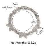 Chains Zircon Butterfly Pig Nose Necklace ins Wind Spectrum Royalty