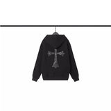 CHH Chrome Heart Hoodie Croix Cross Hooded Sweater Loose Zip Hoodie