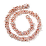 Chains Hip Hop 10MM Necklace Full of Diamond Pentagram Cuban Chain St. Valentine's Spectrum