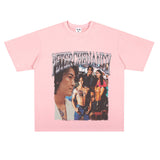 Basket Ball Star T Shirt Cotton Short Sleeve Loose round Neck Retro Heavy T-shirt for Men