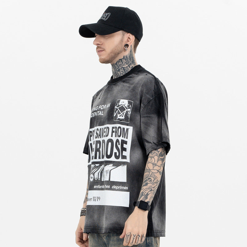 ERD T Shirts Short Sleeve Viintage Distressed