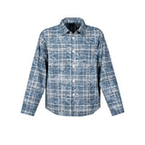 MIJKO Mens Jacket Textured Plaid Shirt Jacket