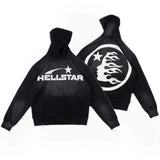 Hellstar Hoodie Vintage Distressed Creative Printing