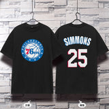 Basketball Sports T Shirt Basketball Sports Philadelphia 76ers Harden No. 1 Training Wear Korean Style Student Loose