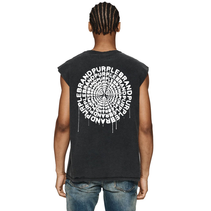 Purple Brand Distressed Tank T Shirts Distressed Sleeveless T-shirt Vest