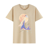 Basketball Sports T Shirt Short Sleeve T-Shirt Male Astronaut Loose Student