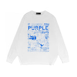 Purple Brand Long Sleeve T-Shirt Fashion Loose Long Sleeve Top