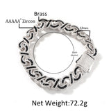Chains Hip Hop 12mm Cuban Necklace Colored Ladder Zircon Necklace St. Valentine's Spectrum