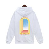 Casablanca Hoodie Autumn/Winter Rainbow Print Hooded Sweater