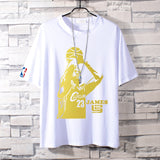 Basketball Sports T Shirt Nba Basketball Clothes James Printed Short Sleeve T-Shirt Men'S Cotton Loose
