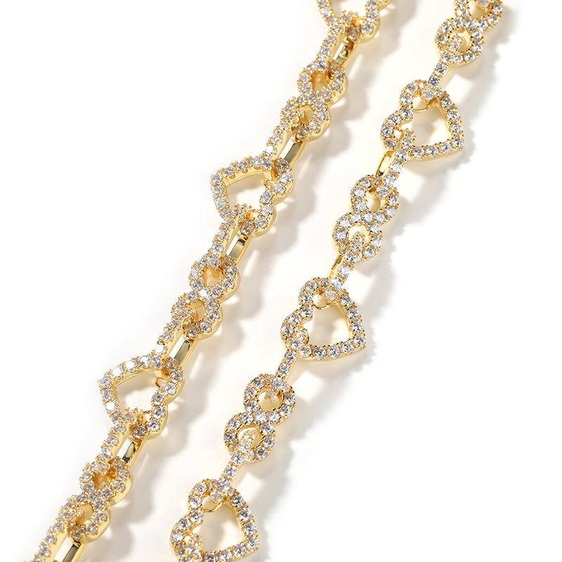 Chains Love Necklace 5A Zircon Clavicle Chain Temperament Spectrum Royalty