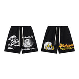 Men Shorts2024 Summer Skull Loose Shorts