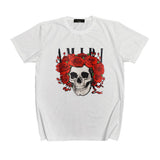 Amiri T Shirt Short Sleeve Skull Letter Print Casual Hip Hop