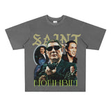 Film Star T Shirt Loose Heavy American Retro Street Personality T-shirt Men