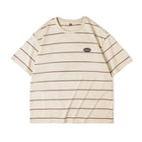 Mariner Shirt Mariner Women's Clothing Japanese-Style Retro round Neck Striped Loose Casual Navy-Striped Shirt