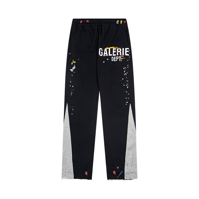 Gallery Dept Sweatpants Hand-painted splashed ink alphabet casual trousers