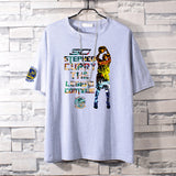 Basketball Sports T Shirt Curry Sports Short-Sleeved T-Shirt Male Student Loose-Fitting Plus Size Half-Length Sleeves