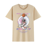 Basketball Sports T Shirt Short-Sleeved T-Shirt Men'S Trendy Loose Printed Half Sleeve Student
