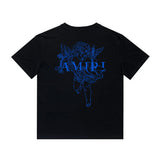 Amiri T Shirt Printed Casual Hip Hop round Neck Short Sleeve T-shirt