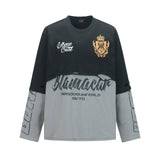 Unisex long-sleeved shirt autumretro color matching