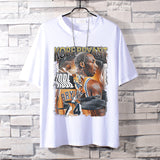 Basketball Sports T Shirt Pure Cotton Loose Short Sleeve T-Shirt Men'S Lakers Kobe Basketball Sports Half Sleeve Clothes