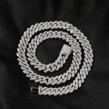 Chains 10mm Cuban Necklace High Sense Gold Plated Zircon Spectrum St. Valentine's
