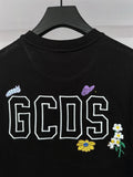GCD T-Shirt Embroidered Letter Short Sleeve T-Shirt Crew Neck Top