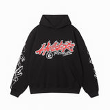 Hellstar Hoodie retro flame graffiti print