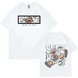 Luffy Gear 5 Men's T-shirt Japanese Anime One Piece Cartoon