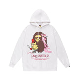 Bathing Ape Hoodie Autumn/Winter Letter Print Loose Hoodie Pullover Ape Sweater