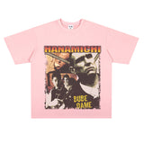 Film Star T Shirt Cotton Short Sleeve Loose American Retro T-shirt