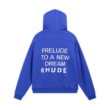 Rhude Hoodie USA Embroidered Hoodie Loose Men and Women