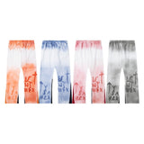 Gallery Dept Sweatpants Tie-dye Splash Ink Graffiti Alphabet Print Casual Sweatpants Trousers