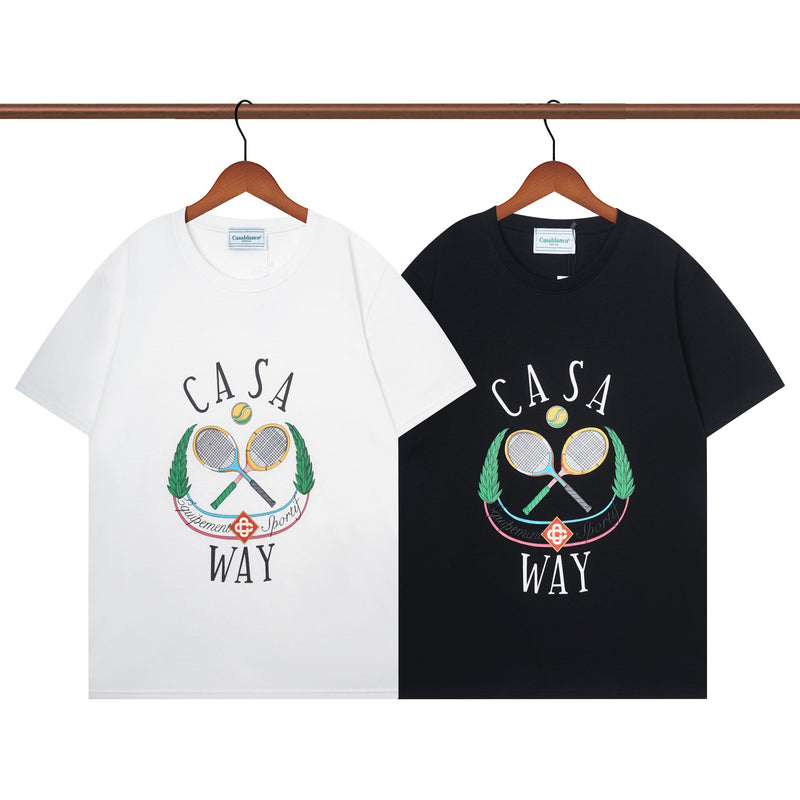 Casablanca T Shirts Crew Neck Loose Cotton Tee