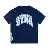 Synaworld T Shirts central cee Short Sleeve Classic Letter Print Loose Casual T-Shirt