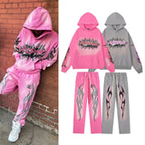 Mens trendy Hoodie & Pants Retro Hoodie