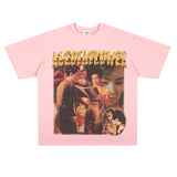 Film Star T Shirt Movie Trend Pure Cotton Short Sleeve Loose round Neck Nostalgic T-shirt
