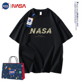 Nasa T Shirt Cotton Short Sleeve T-Shirt Men'S Round Neck Bottoming Shirt Half Sleeve